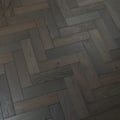 Engineered Herringbone Graphite Grey Brushed Lacquered