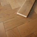 Solid Oak Herringbone Golden Smoke Brushed UV Oiled Wood Flooring