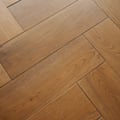 Solid Oak Herringbone Golden Smoke Brushed UV Oiled Wood Flooring