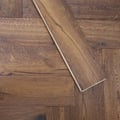 Engineered Herringbone Antique Brown Brushed Uv Oiled