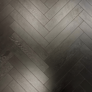 Engineered Galaxy Black Oak Herringbone Flooring