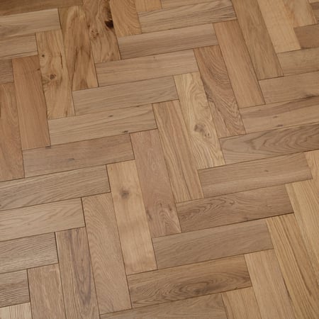 Engineered Herringbone Natural Brushed Matt Lacquered