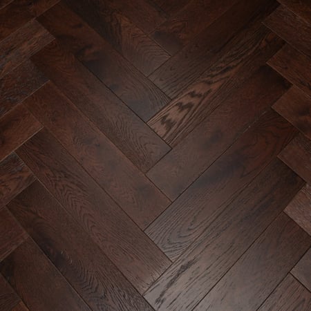 Engineered Herringbone Walnut Stain Brushed Matt Lacquered