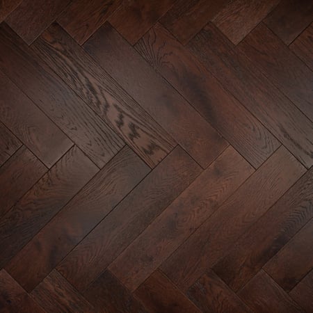 Engineered Herringbone Walnut Stain Brushed Matt Lacquered