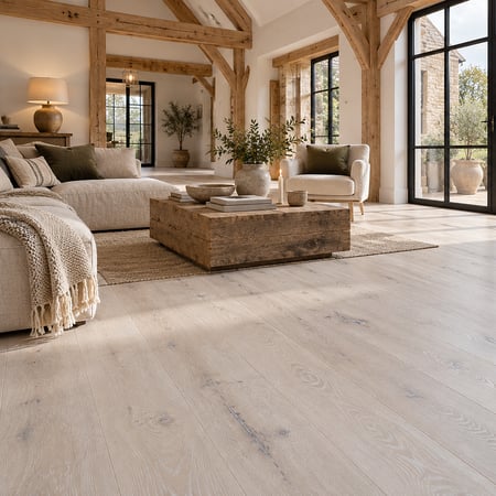 Engineered Oak White Washed Rustic Brushed Matt Lacquered