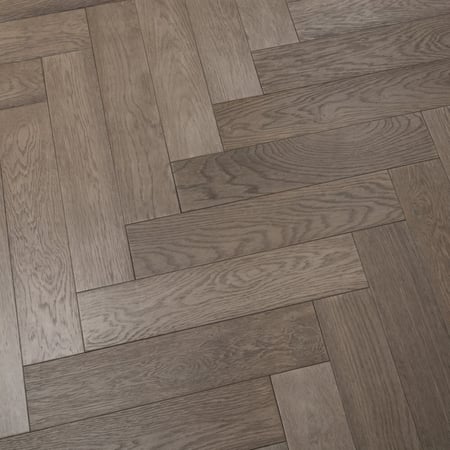 Engineered Herringbone Lavender Grey Brushed Matt Lacquered