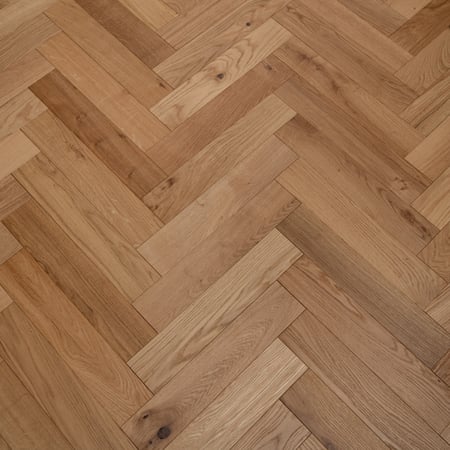 Engineered Herringbone Brushed UV Oiled Oak