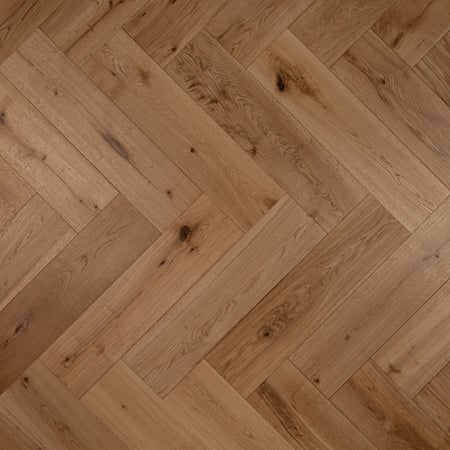 Engineered Herringbone Natural Click Brushed Matt Lacquered