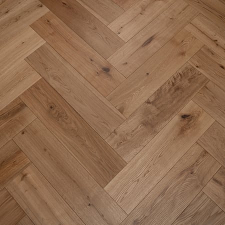 Engineered Herringbone Natural Click Brushed Matt Lacquered