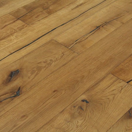 Engineered Distressed Brown Hard Waxed Oiled Oak