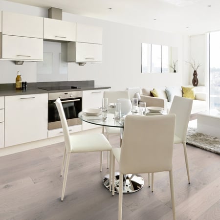 Engineered Greyish White Oiled Oak Wood Flooring