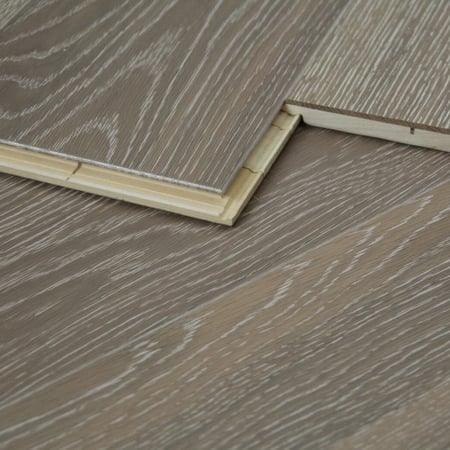 Engineered Smoked Brushed White UV Oiled