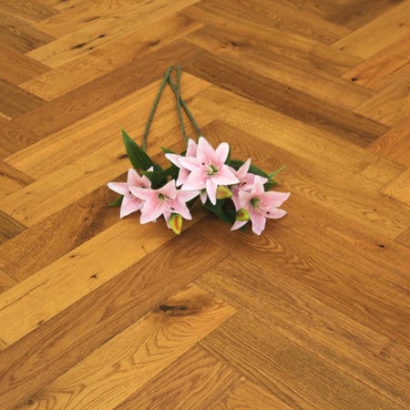 Engineered Herringbone Smoked Brushed UV Oiled