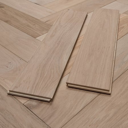 Engineered Herringbone Unfinished Oak