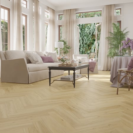 Luxury Vinyl Tiles Herringbone Natural Raw