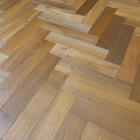 Engineered Herringbone Smoked Brushed & Oiled