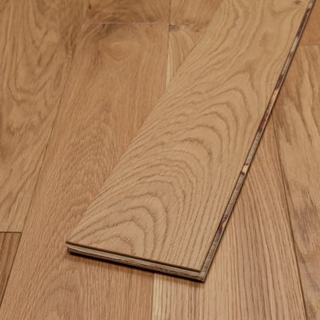 Engineered Natural Brushed Lacquered Oak Wood Flooring