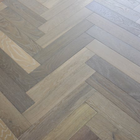 Engineered Herringbone Smoked Grey Uv Oiled