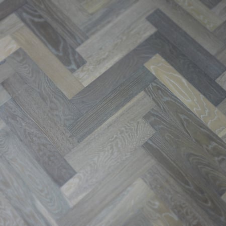 Engineered Herringbone Smoked Grey Uv Oiled