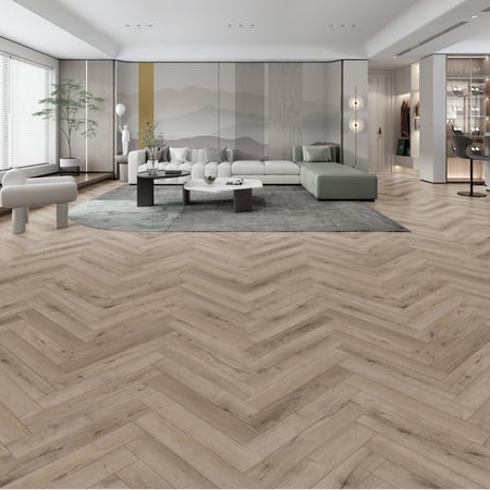 Herringbone Luxury Laminate Pebble 