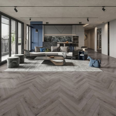 Herringbone Luxury Laminate Midnight Grey