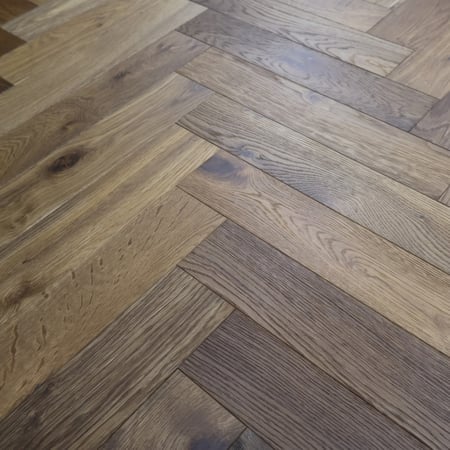 Engineered Herringbone Dark Smoked Brushed & Oiled