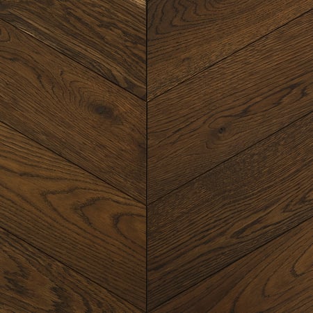 Brown Brushed & Oiled Chevron Engineered Wood Flooring