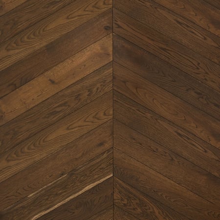 Brown Brushed & Oiled Chevron Engineered Wood Flooring
