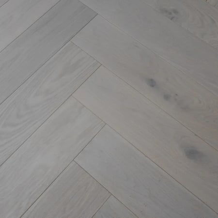 Engineered Herringbone White Oiled