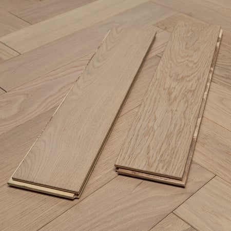 Engineered Herringbone Prime Grade White Oiled