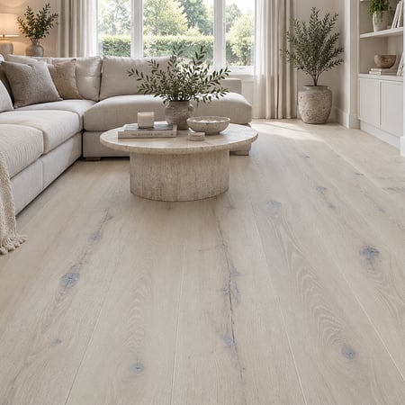 Engineered White Washed Brushed Matt Lacquered Rustic Grade