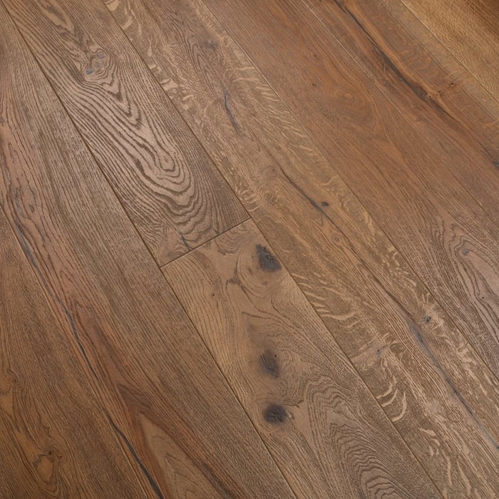 Engineered Antique Light Brown Distressed Oiled