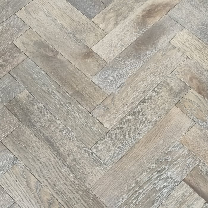 Engineered Herringbone Grey Hard Wax Oiled
