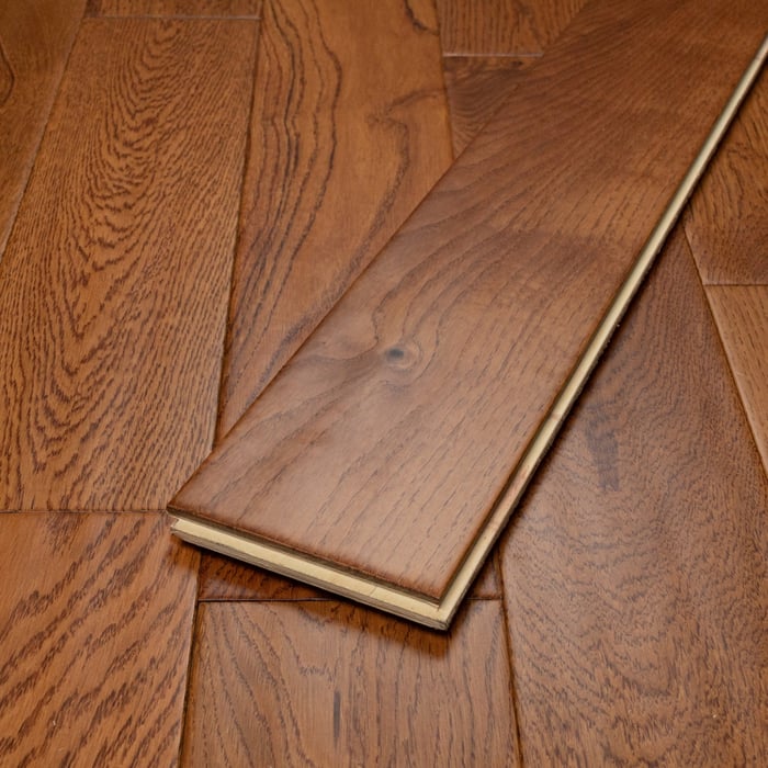 Engineered Golden Handscraped Lacquered