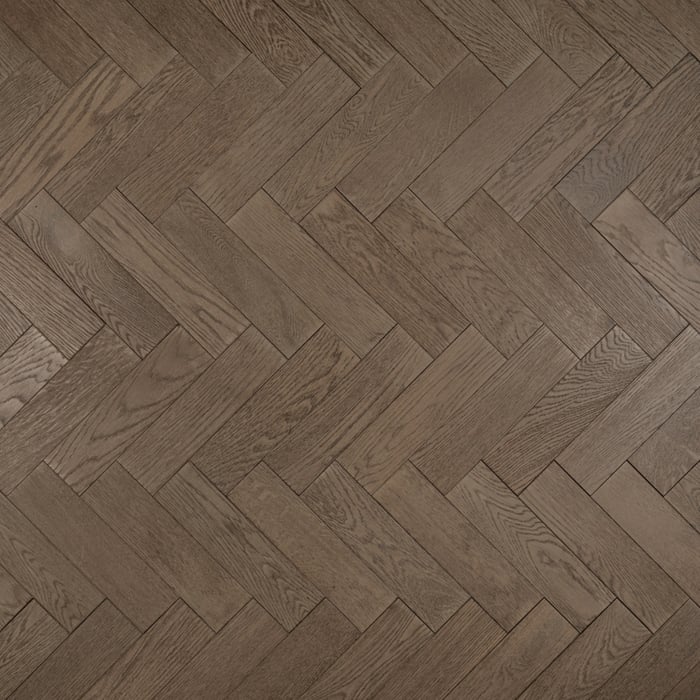 Engineered Herringbone Primrose Grey Brushed Matt Lacquered 