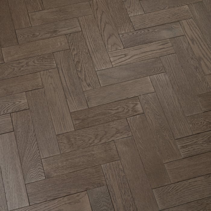 Engineered Herringbone Primrose Grey Brushed Matt Lacquered 