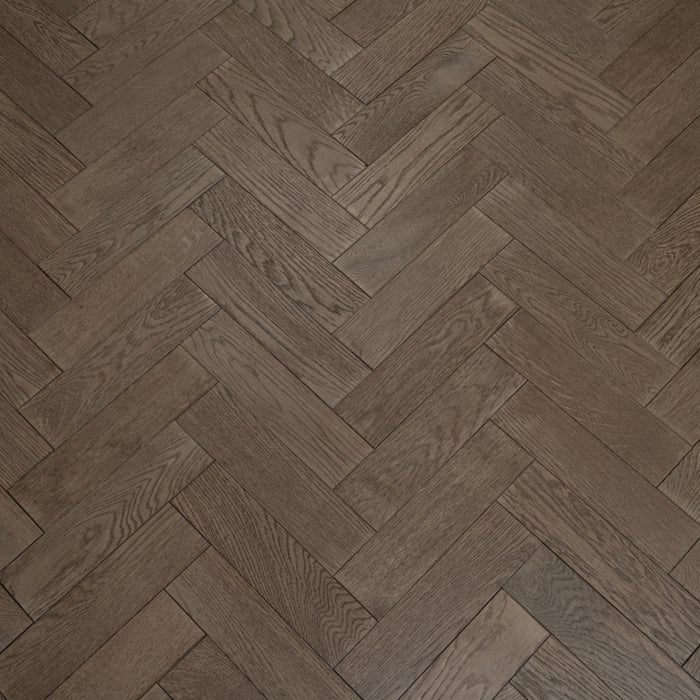 Engineered Herringbone Primrose Grey Brushed Matt Lacquered 