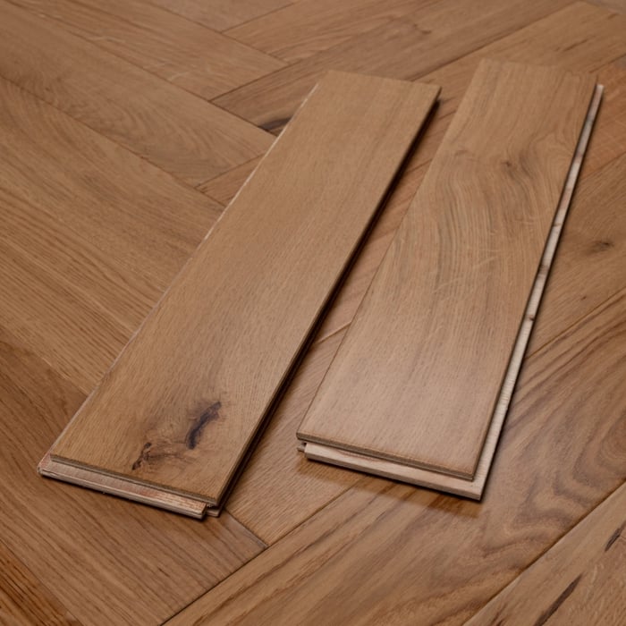 Engineered Herringbone Lacquered Oak