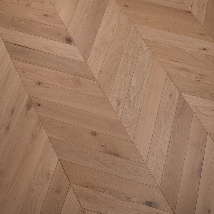 Invisible Oiled Chevron Engineered Wood Flooring