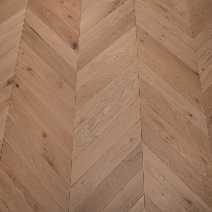 Invisible Oiled Chevron Engineered Wood Flooring