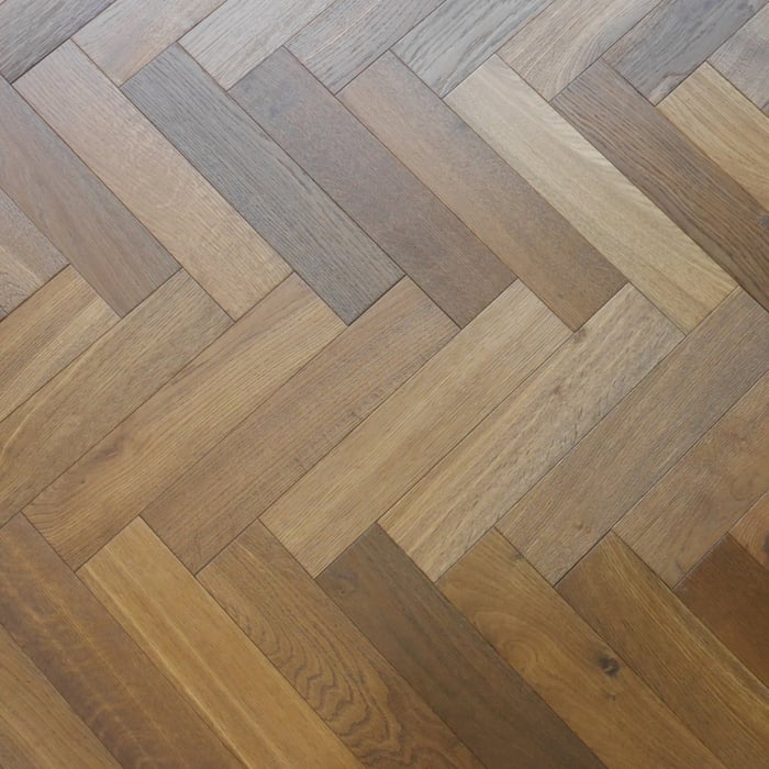 Engineered Herringbone Smoked Brushed & Oiled