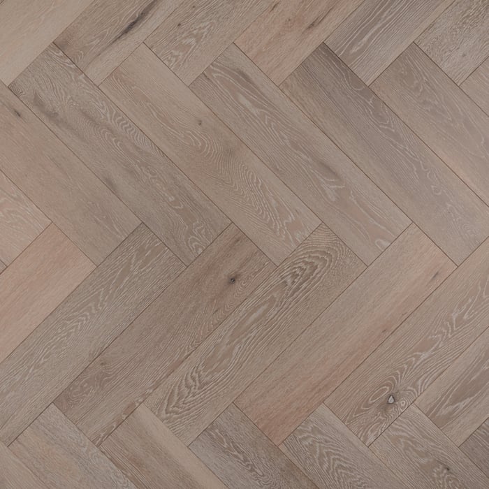 Engineered Herringbone White Brushed Matt Lacquered Click