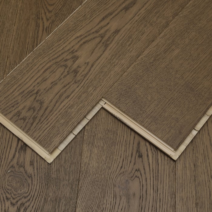 Engineered Herringbone Click Smoked Brushed & Oiled