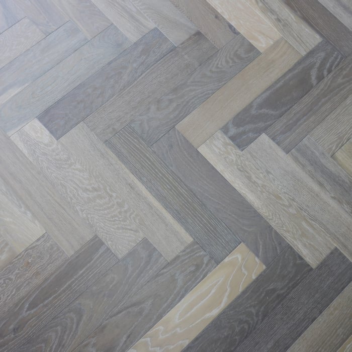 Engineered Herringbone Smoked Grey Uv Oiled
