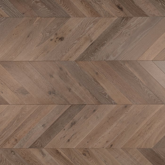 Grey Smoked Brushed & Oiled Chevron Engineered Wood Flooring