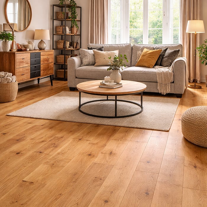 Engineered Natural Brushed & Oiled Wood Flooring