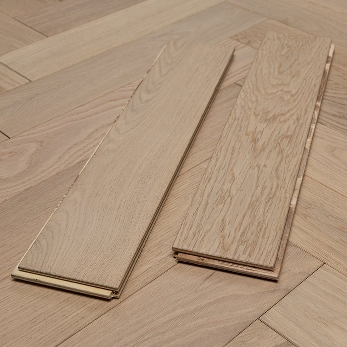 Engineered Herringbone Prime Grade White Oiled