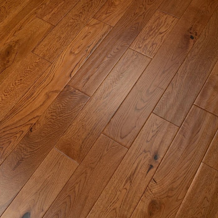 Engineered Golden Handscraped Lacquered Wood Flooring 4