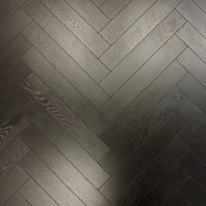 Engineered Galaxy Black Oak Herringbone Flooring
