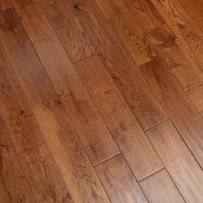 Solid Oak Uv Golden Hand scrapped Matt Lacquered Oak